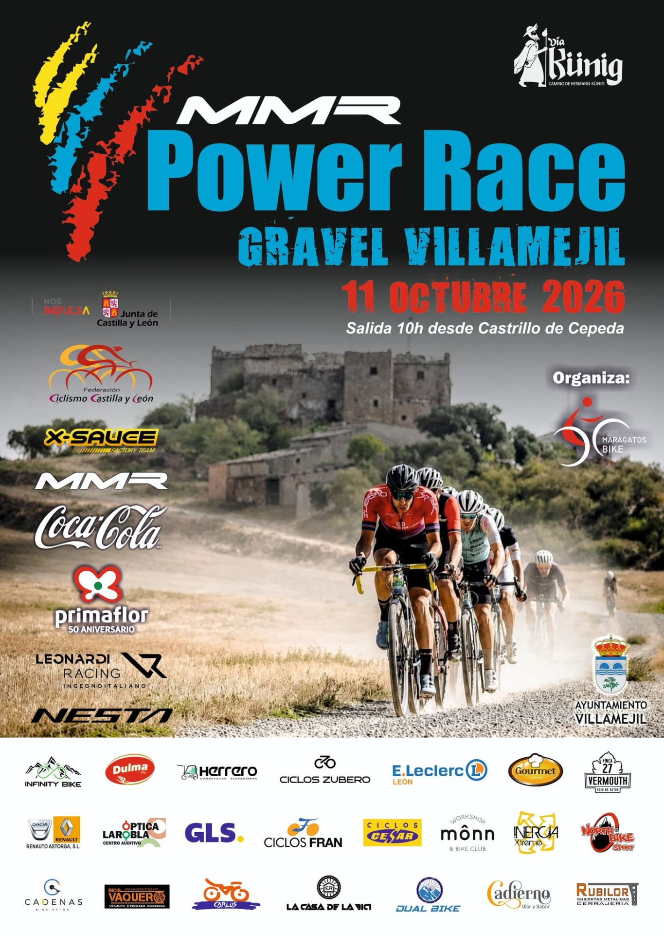 Cartel oficial de la MMR Power Race Gravel Villamejil, 11 de octubre de 2026